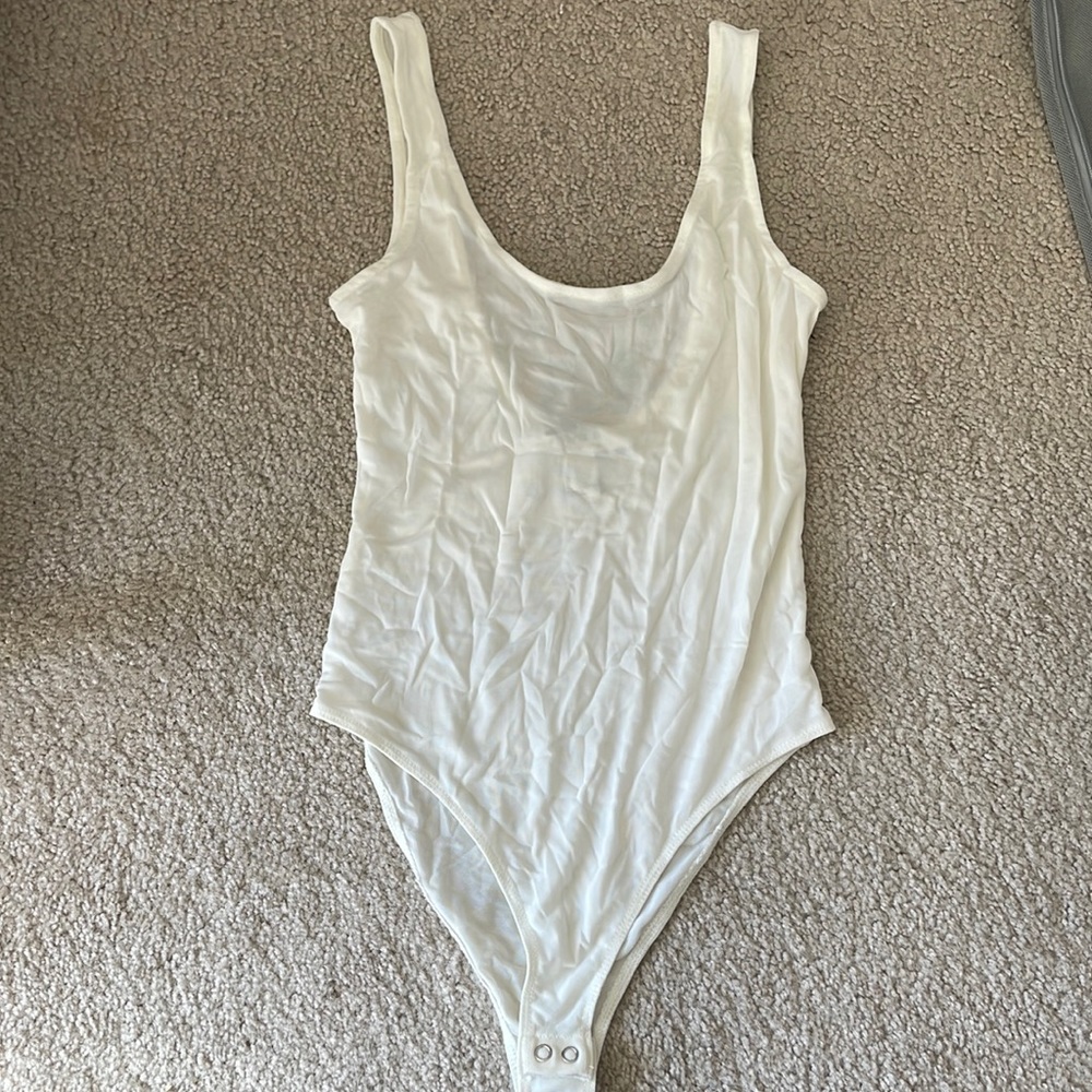 Forever 21 White Mesh Bodysuit (small)